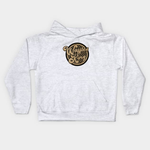 Waffles King Kids Hoodie by CTShirts